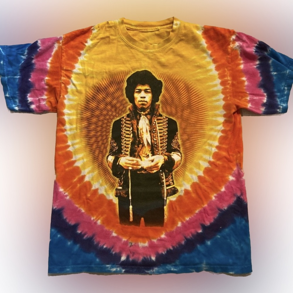 Vintage Y2K Jimi Hendrix Tie Dye Double Sided Zion Rootswear T-Shirt